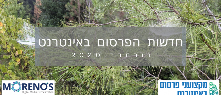 חדשות הפרסום באינטרנט נובמבר 2020